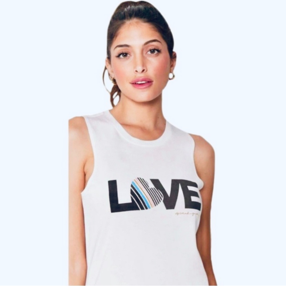 Super cute Spiritual Gangster Love tank top. Crop top. Muscle tee. EUC. Size S.